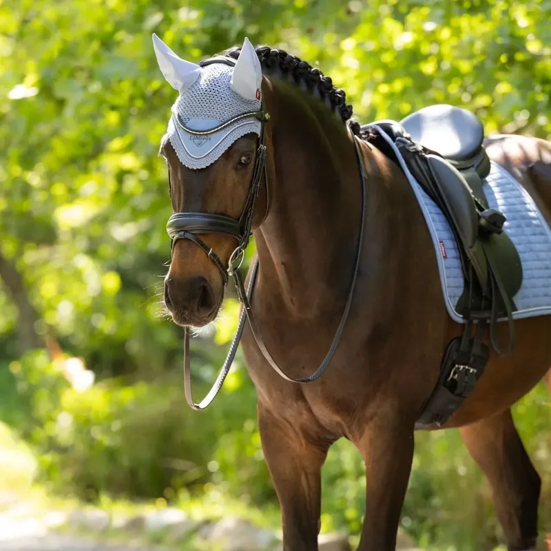 LeMieux Classic Fly Bonnet - Powder Blue-2