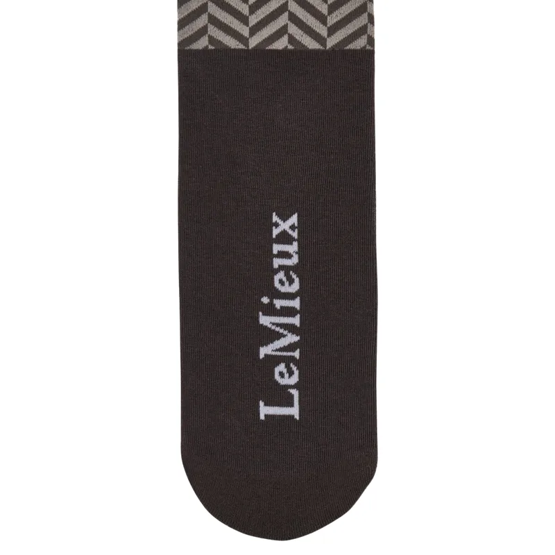 LeMieux Heritage Footsie Adults Tall Riding Socks - Cocoa-2