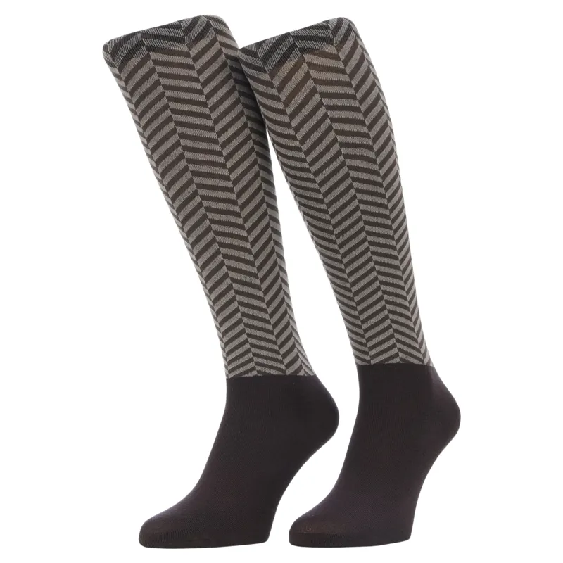 LeMieux Heritage Footsie Adults Tall Riding Socks - Cocoa