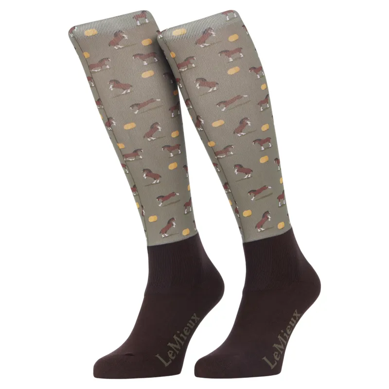 LeMieux Footsie Adult Tall Riding Socks - Clydesdale/Willow