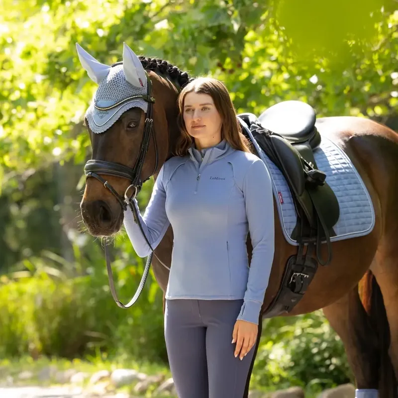 LeMieux Frances Women's 1/4 Zip Fleece - Powder Blue-6