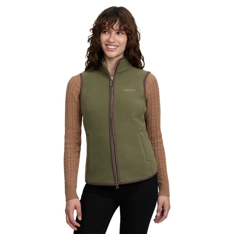 LeMieux Frankie Women's Fleece Vest - Willow Green