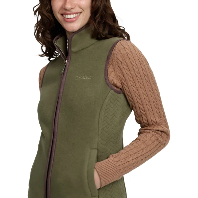 LeMieux Frankie Women's Fleece Vest - Willow Green-4