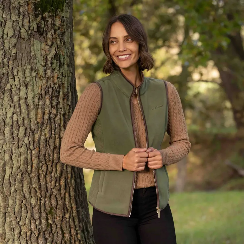 LeMieux Frankie Women's Fleece Vest - Willow Green-1