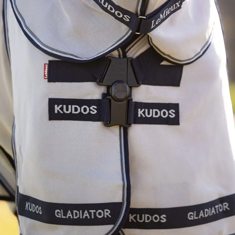LeMieux Kudos Gladiator Detachable Neck Fly Sheet - Grey-2