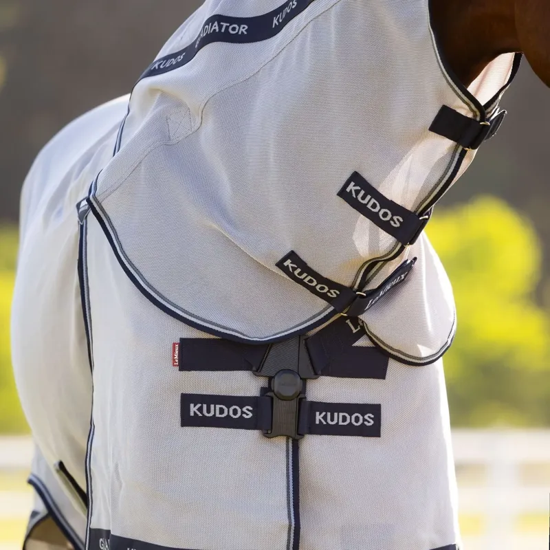 LeMieux Kudos Gladiator Detachable Neck Fly Sheet - Grey-5