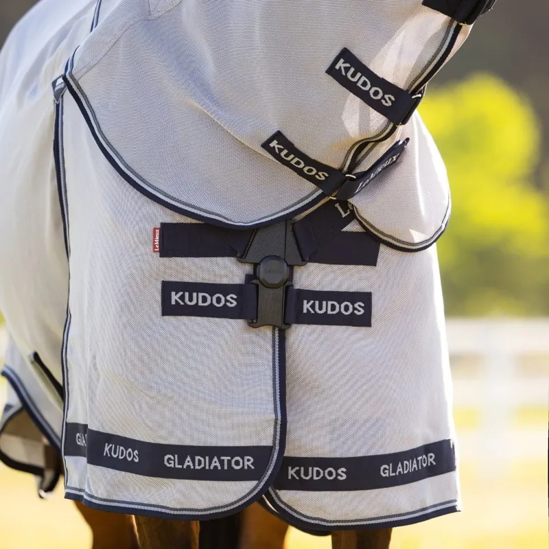 LeMieux Kudos Gladiator Detachable Neck Fly Sheet - Grey-7