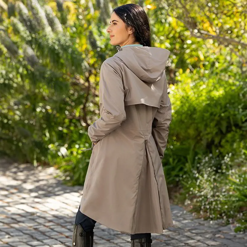 LeMieux Grace Womens Long Waterproof Jacket - Pecan-4