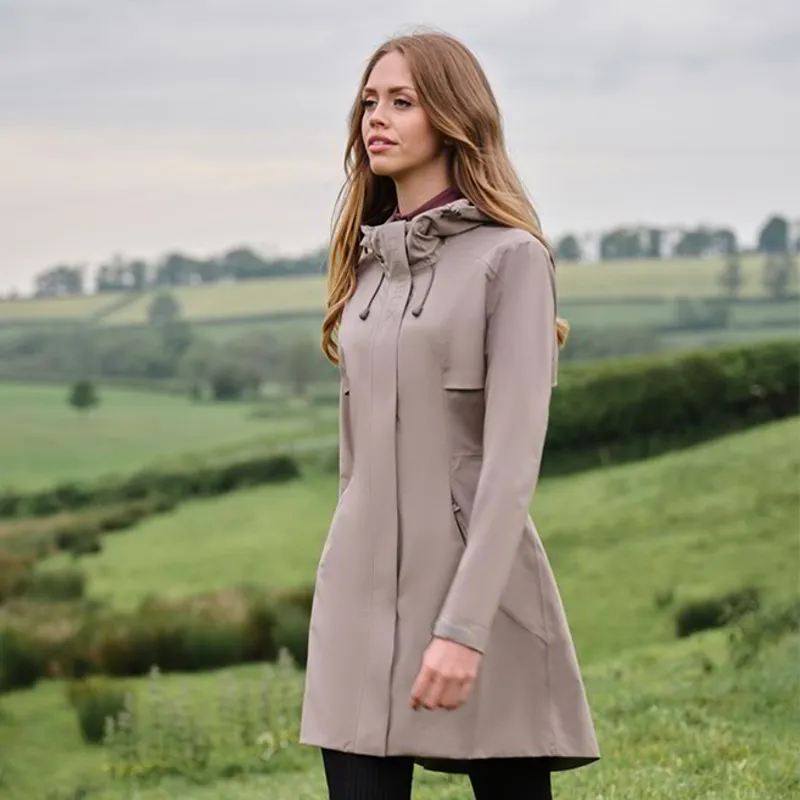 LeMieux Grace Womens Long Waterproof Jacket - Pecan-8