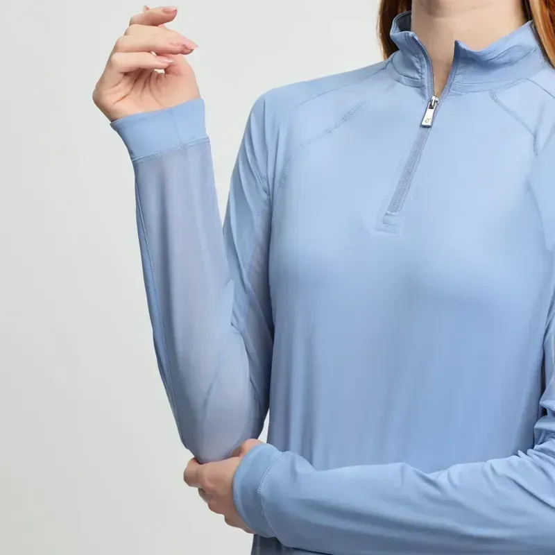 LeMieux Halle Women's Lightweight Base Layer - Powder Blue-4