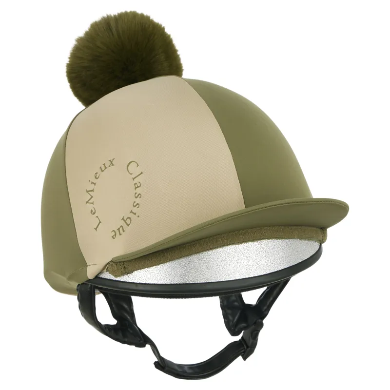 LeMieux Harlequin Helmet Cover - Willow/Pear