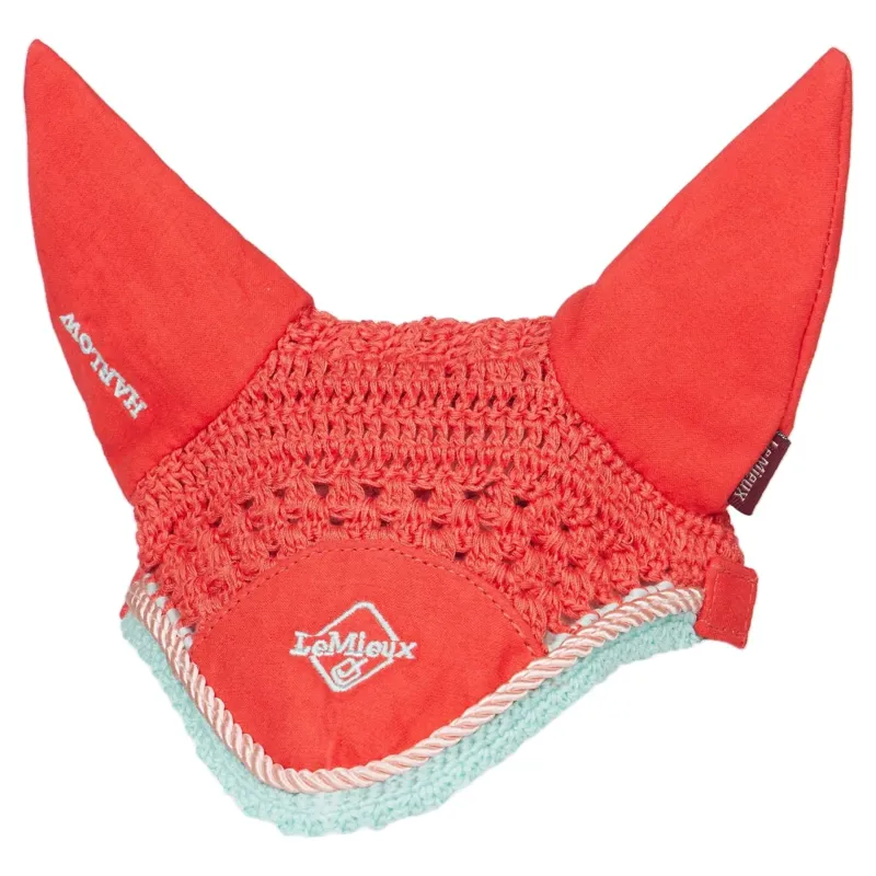 LeMieux Harlow Hobby Horse Fly Hood - Coral Crush
