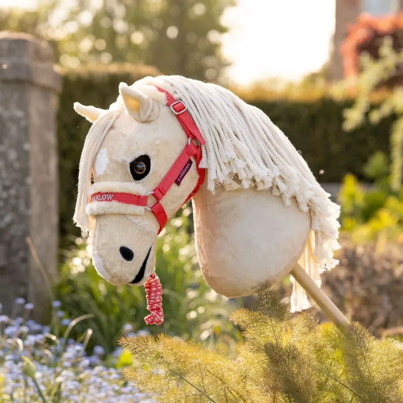 LeMieux Harlow Hobby Horse Halter and Lead Rope Set - Coral Crush
