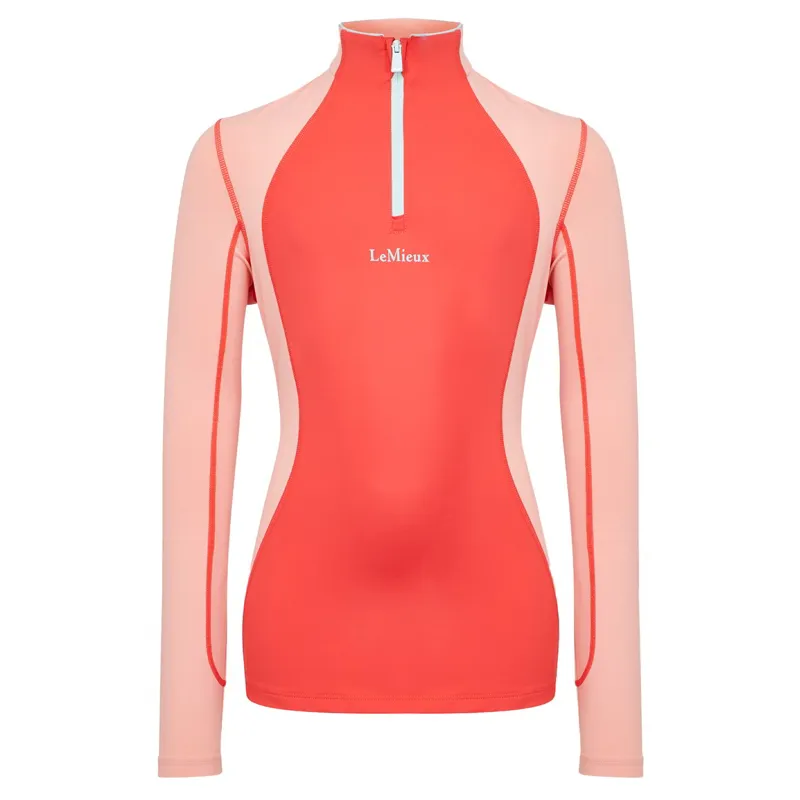 LeMieux x Harlow Young Rider Long Sleeve Base Layer - Coral Crush