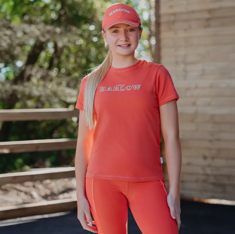 LeMieux x Harlow Junior Girls Tee - Coral Crush-3
