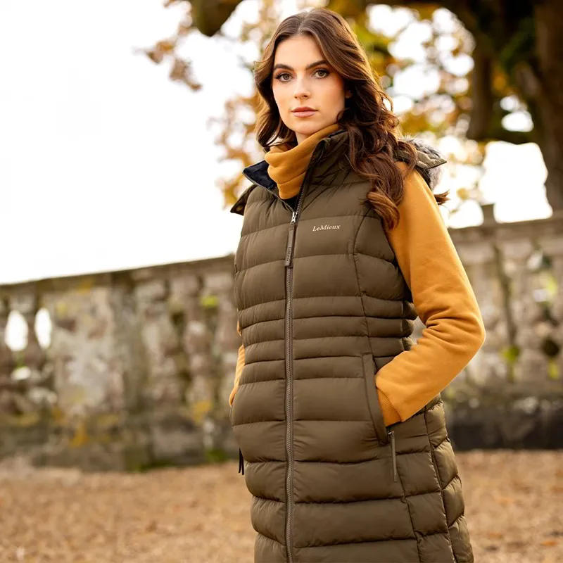LeMieux Harper Ladies Longline Puffer Vest - Alpine-3