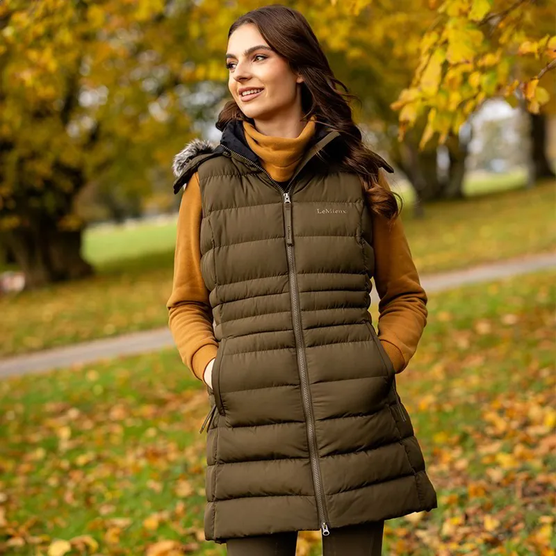 LeMieux Harper Ladies Longline Puffer Vest - Alpine-7