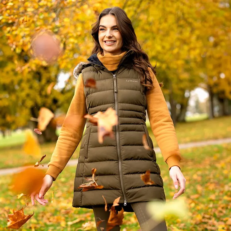 LeMieux Harper Ladies Longline Puffer Vest - Alpine-1