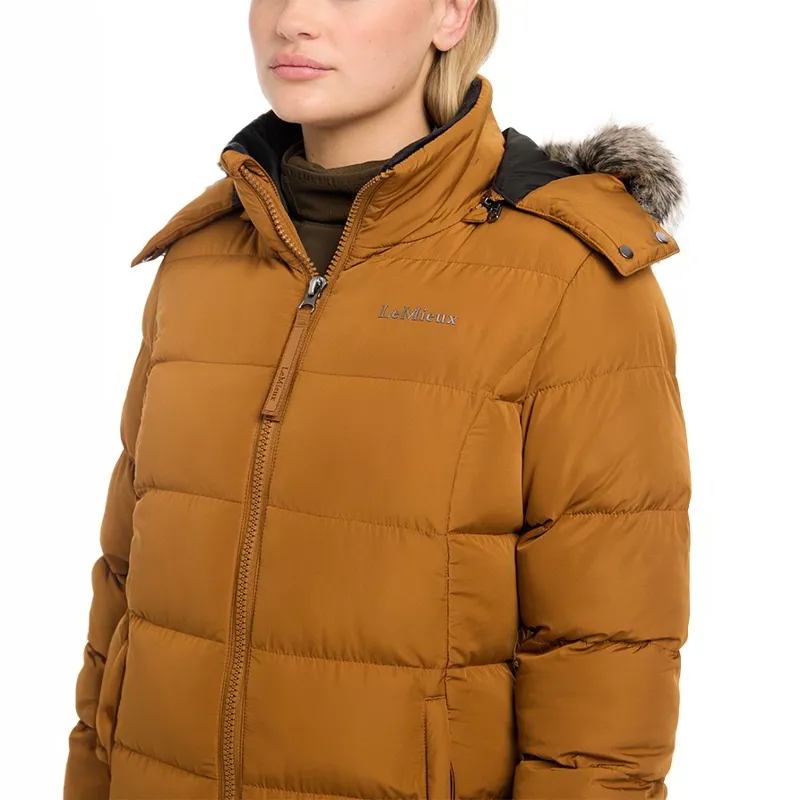 LeMieux Harper Women's Longline Puffer Jacket - Ginger-9