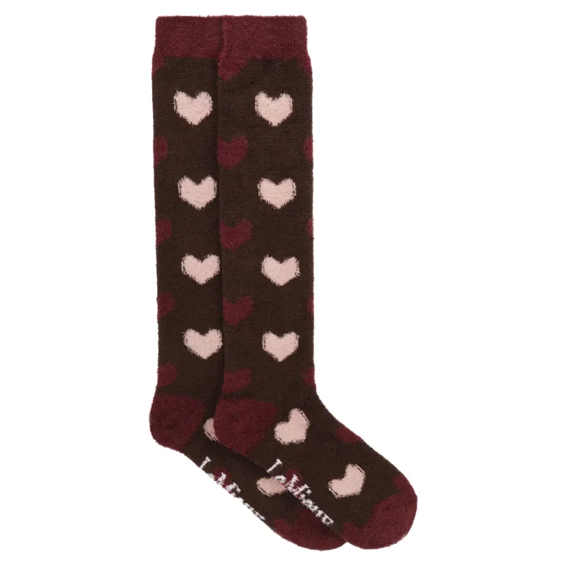 LeMieux Heart Fluffies Adult Socks - Bramble-1