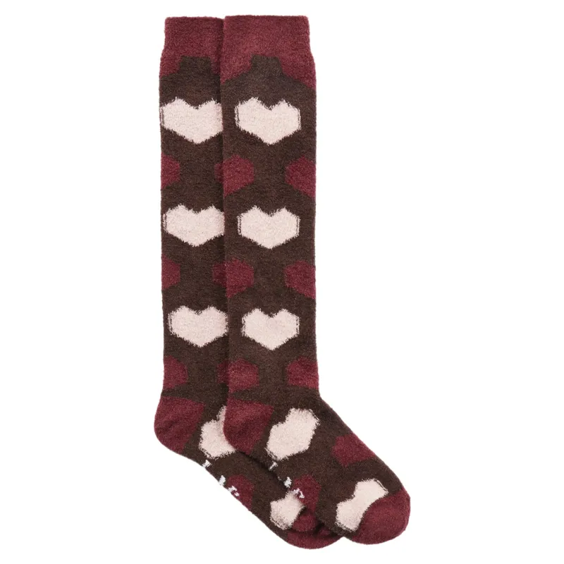 LeMieux Heart Fluffies Adult Socks - Bramble-3
