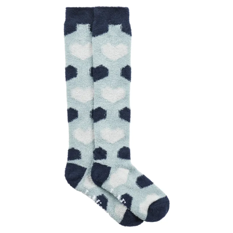 LeMieux Heart Fluffies Junior Socks - Aloe-1