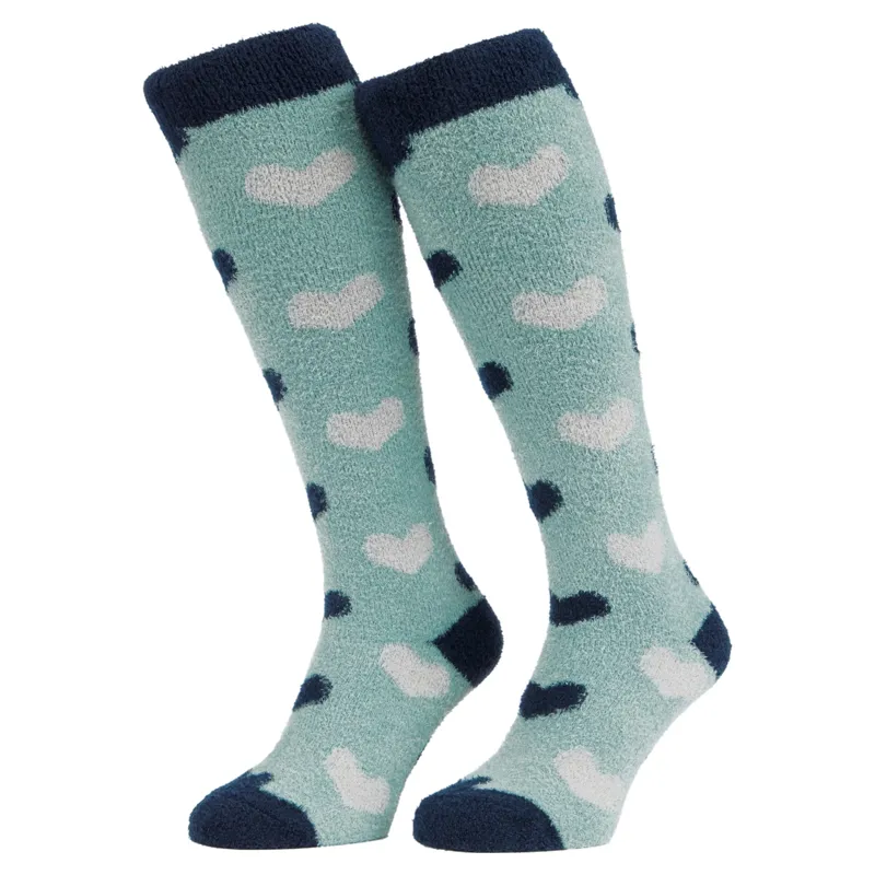 LeMieux Heart Fluffies Junior Socks - Aloe