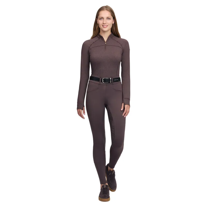 LeMieux Heritage Check Full Grip Women's Riding Tights - Cocoa-5