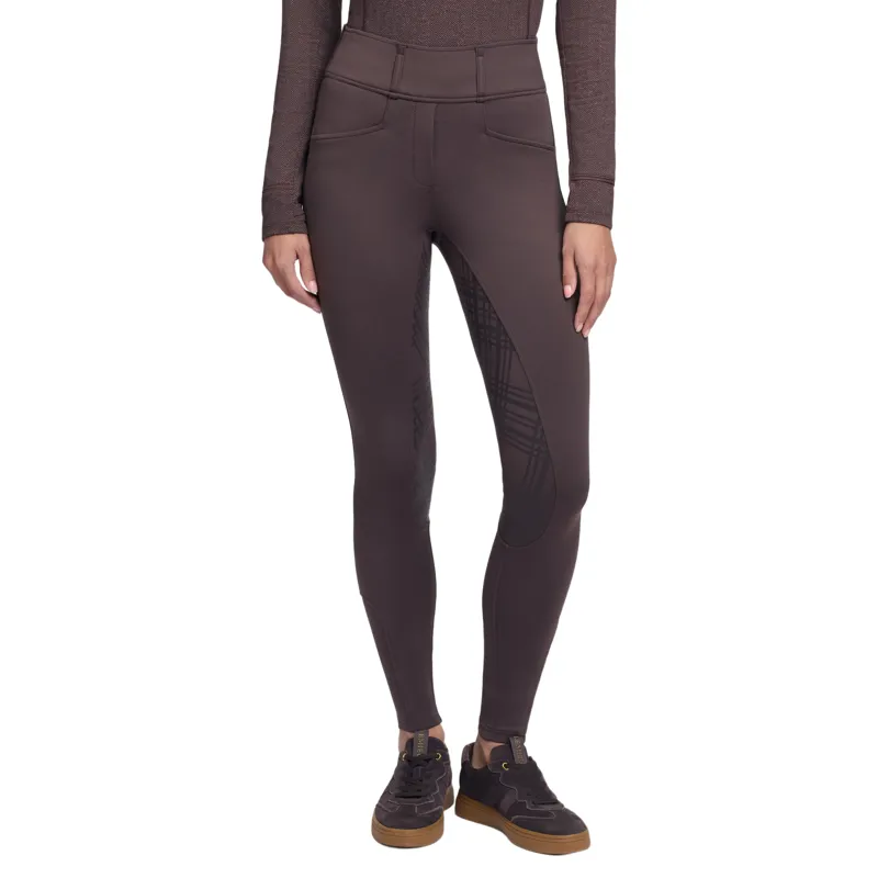 LeMieux Heritage Check Full Grip Women's Riding Tights - Cocoa