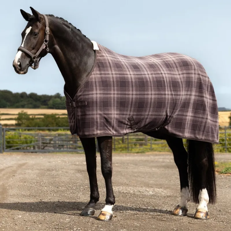 LeMieux Heritage Check Fleece Cooler - Cocoa