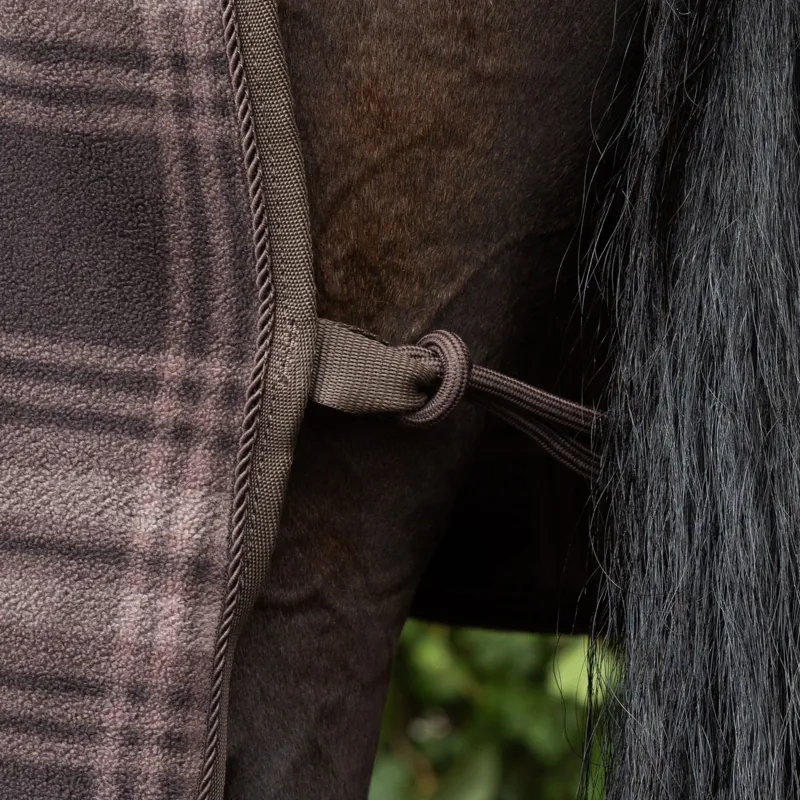 LeMieux Heritage Check Fleece Cooler - Cocoa-1