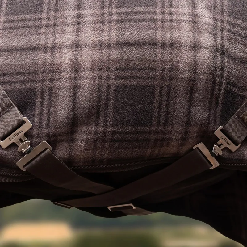 LeMieux Heritage Check Fleece Cooler - Cocoa-3