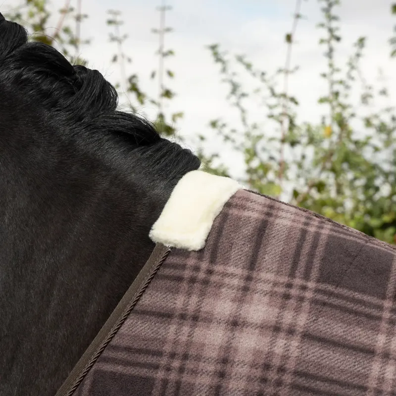 LeMieux Heritage Check Fleece Cooler - Cocoa-2