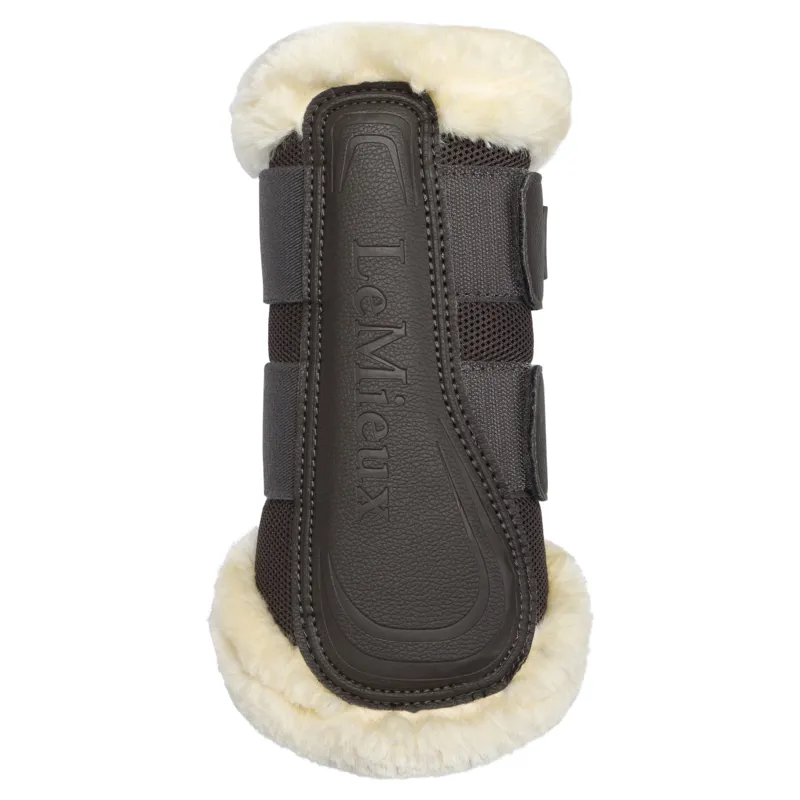 LeMieux Heritage Fleeced Edge Brushing Boots - Cocoa-3