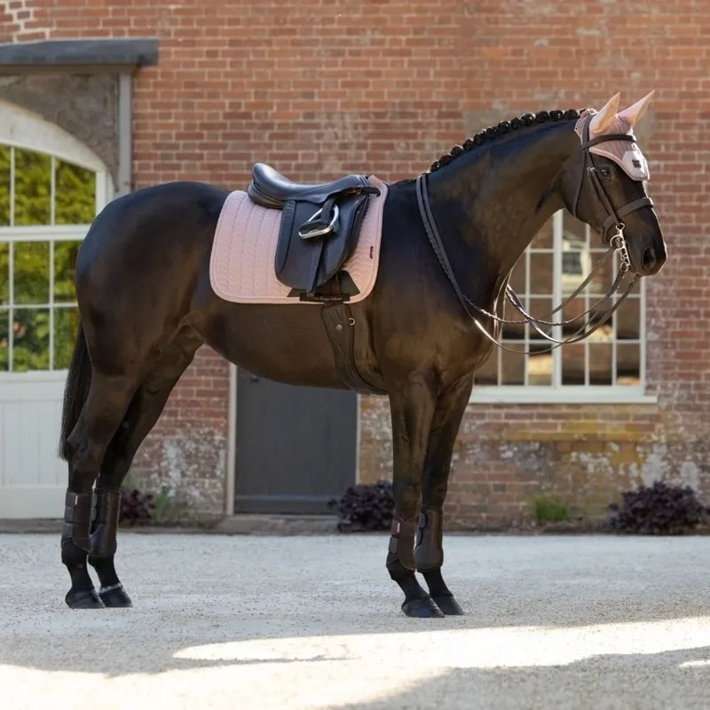 LeMieux Heritage Herringbone Dressage Saddle Pad - Wild Rose Pre-Order-4