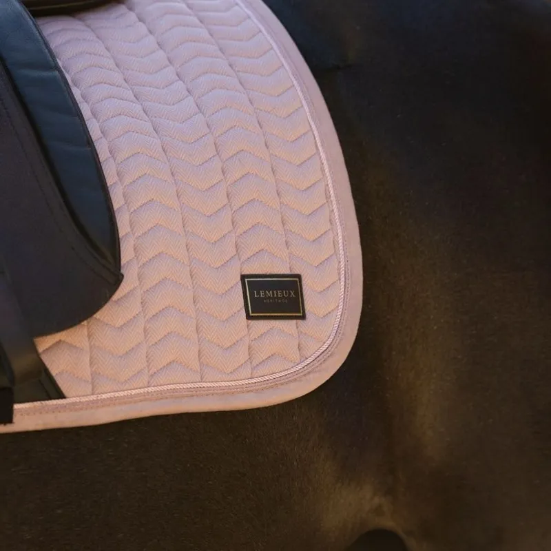 LeMieux Heritage Herringbone Dressage Saddle Pad - Wild Rose Pre-Order-2