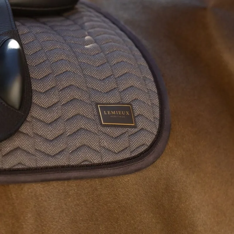 LeMieux Heritage Herringbone Jump Saddle Pad - Cocoa Pre-Order-9