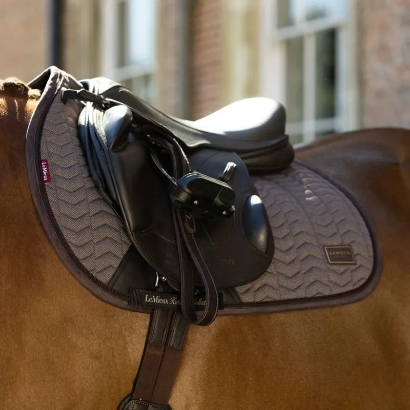 LeMieux Heritage Herringbone Jump Saddle Pad - Cocoa Pre-Order-7