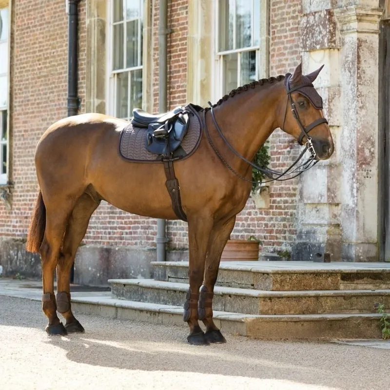 LeMieux Heritage Herringbone Jump Saddle Pad - Cocoa Pre-Order-2