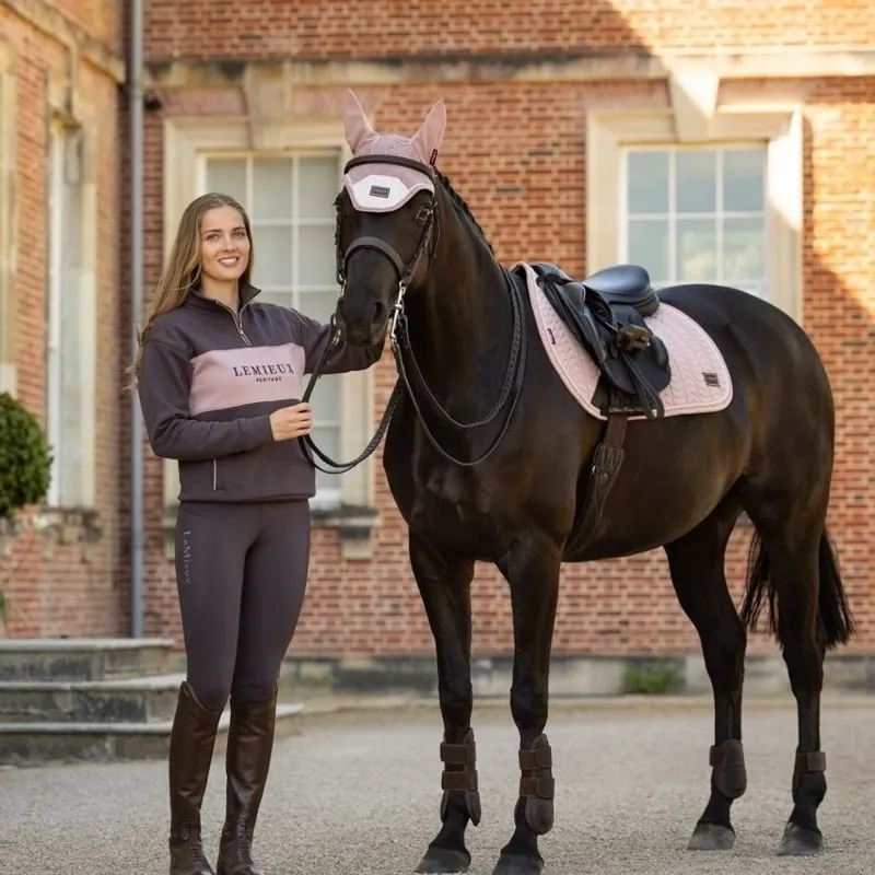 LeMieux Heritage Herringbone Jump Saddle Pad - Wild Rose Pre-Order-7