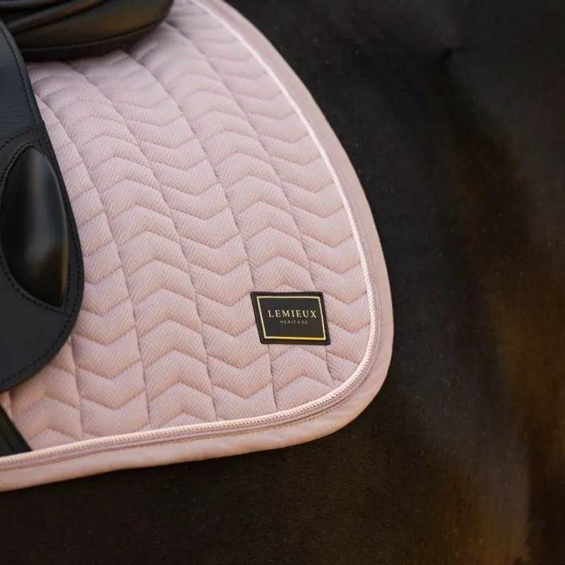 LeMieux Heritage Herringbone Jump Saddle Pad - Wild Rose Pre-Order-5