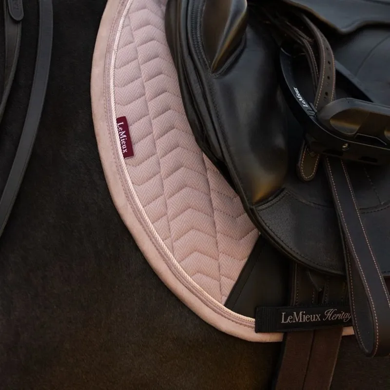LeMieux Heritage Herringbone Jump Saddle Pad - Wild Rose Pre-Order-6