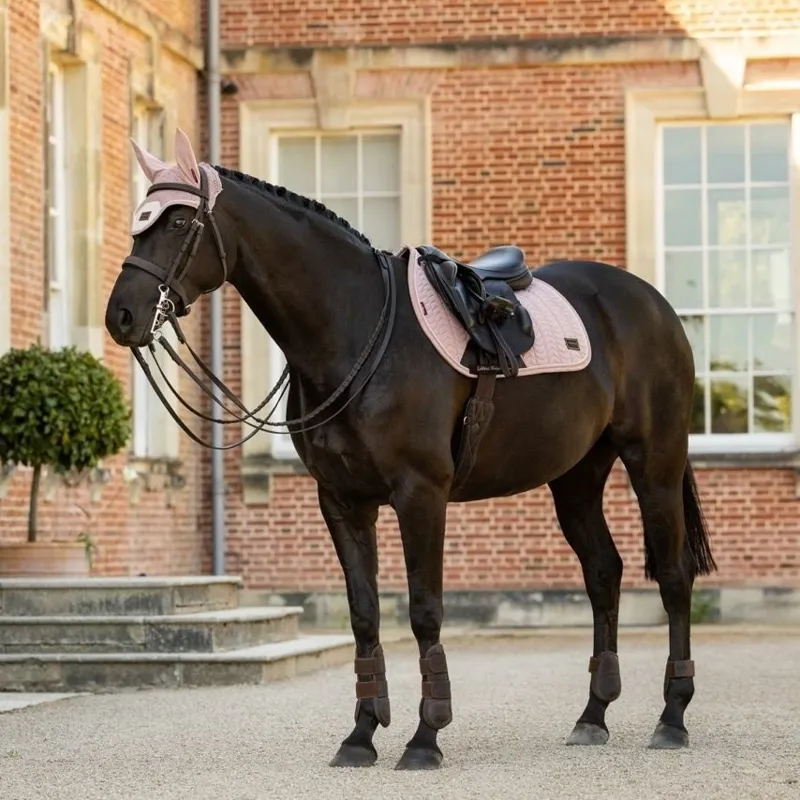 LeMieux Heritage Herringbone Jump Saddle Pad - Wild Rose Pre-Order-9