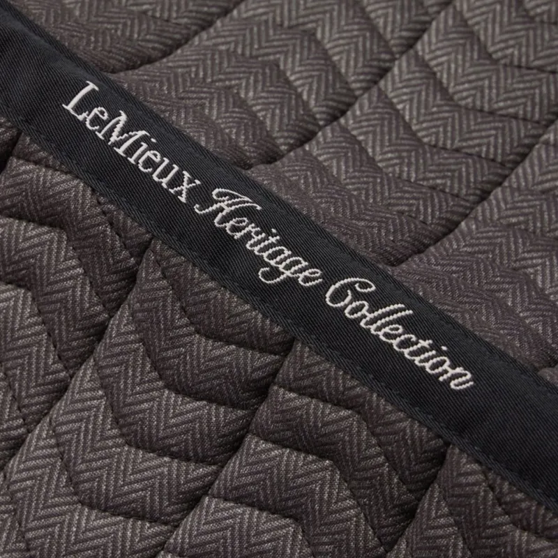 LeMieux Heritage Herringbone Dressage Saddle Pad - Cocoa Pre-Order-10