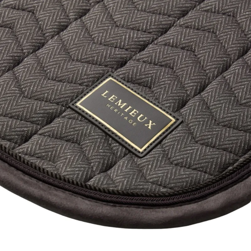 LeMieux Heritage Herringbone Dressage Saddle Pad - Cocoa Pre-Order-3
