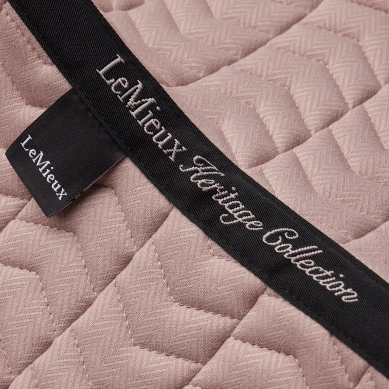 LeMieux Heritage Herringbone Dressage Saddle Pad - Wild Rose Pre-Order-9