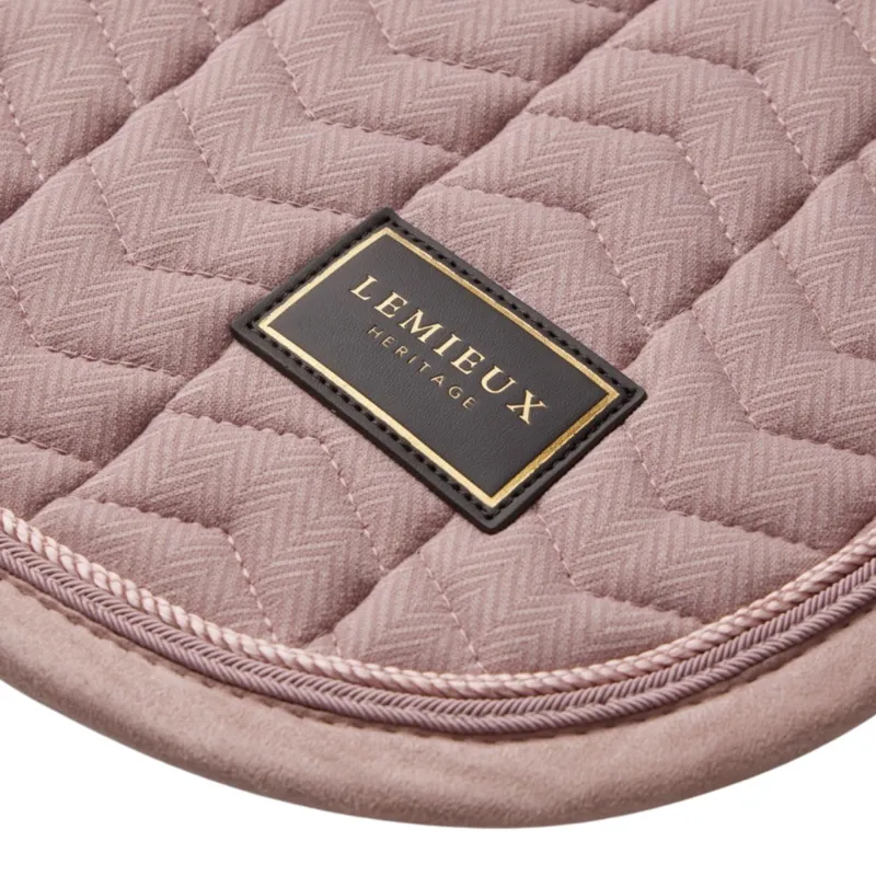 LeMieux Heritage Herringbone Dressage Saddle Pad - Wild Rose Pre-Order-3
