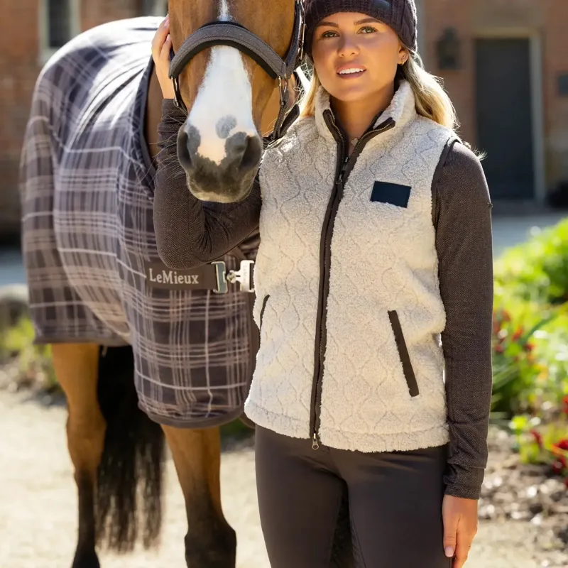 LeMieux Heritage Women's Borg Vest - Stone-3