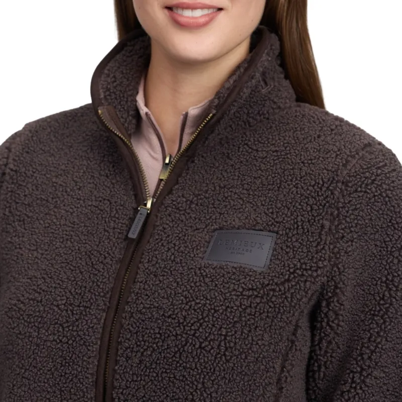LeMieux Heritage Women's Borg Full Zip Jacket - Cocoa-3