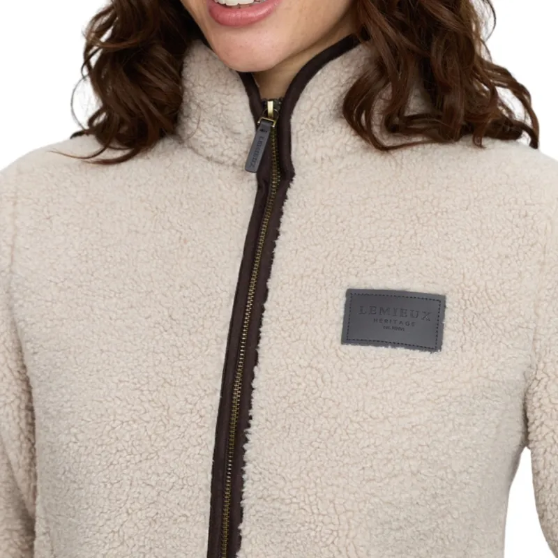 LeMieux Heritage Women's Borg Zip Through Jacket - Stone-7